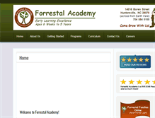 Tablet Screenshot of forrestalacademy.com